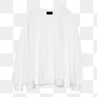 Png white jumper mockup unisex streetwear apparel