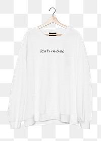 Png white jumper mockup unisex streetwear apparel