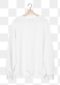 Png white sweater mockup unisex streetwear apparel