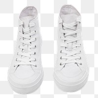 Png sneakers white mockup unisex footwear fashion