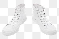 Png sneakers white mockup unisex footwear fashion
