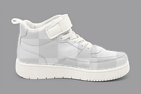 Png transparent high top sneakers mockup unisex footwear fashion