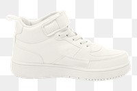 Png white high top sneakers mockup unisex footwear fashion