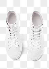 Png sneakers white mockup unisex footwear fashion