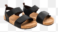 Png sandals black mockup summer footwear fashion