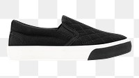 Png black slip-on mockup streetwear sneakers fashion