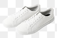 Png white canvas sneakers mockup unisex footwear fashion