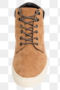 Png brown desert boots mockup unisex footwear fashion