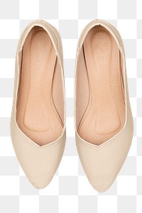 Png beige low heels mockup women’s shoes fashion