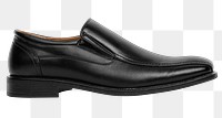 Png leather slip-on mockup black men&rsquo;s shoes fashion