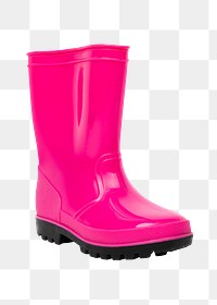 Png pink rain boots mockup footwear fashion