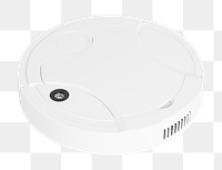 White robot vacuum cleaner png mockup home electronics