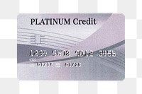Platinum credit card mockup png money and banking