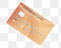 Premium credit card mockup png money and banking