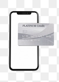 Platinum credit card mockup png mobile banking