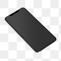 Mobile phone screen mockup png digital device