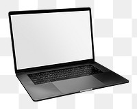 Laptop screen mockup png digital device