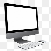 Computer monitor screen png mockup digital device