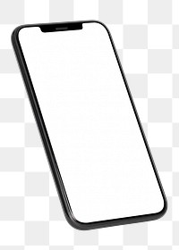 Mobile phone screen png mockup digital device