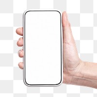 Mobile phone screen mockup png digital device