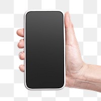 Mobile phone screen mockup png product showcase