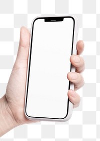 Mobile phone screen mockup png digital device