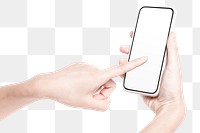 Mobile phone screen mockup png product showcase