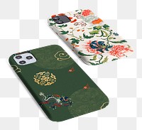 Mobile phone case png mockup Chinese pattern product showcase