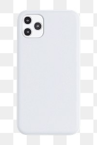 White smartphone case transparent mockup product showcase back view