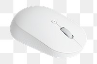 White wireless optical mouse png mockup digital device