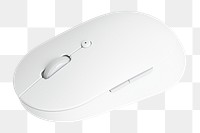 White png wireless mouse mockup digital device