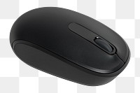Black wireless computer mouse mockup png digital device