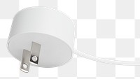 Png white two pin plug mockup home electronics