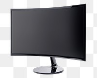 Computer curvy monitor mockup png digital device