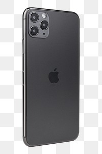 Black Apple iPhone 11 Pro Max png phone rear view. SEPTEMBER 14, 2020 - BANGKOK, THAILAND