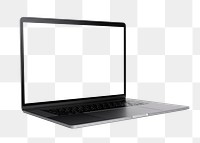 Laptop screen mockup png digital device