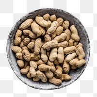 Peanuts png flat lay on transparent background
