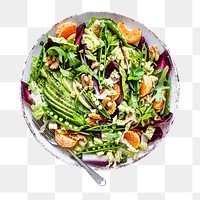 Png keto salad with clementines and avocado