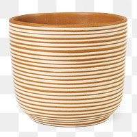 Plant pot png stripes ceramic mockup