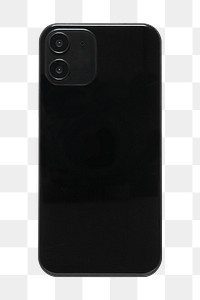 Black smartphone mockup png rear view innovative future technology