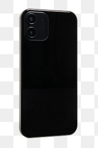 Black smartphone mockup png rear view innovative future technology