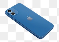 Blue Apple iPhone 12 Mini png phone rear view mockup. SEPTEMBER 17, 2020 - BANGKOK, THAILAND