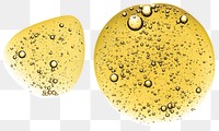 PNG yellow liquid bubble macro shot cosmetic product