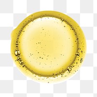 PNG gold liquid bubble macro shot cosmetic product