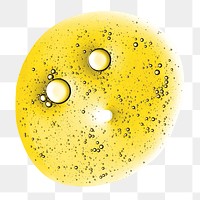 PNG gold liquid bubble macro shot cosmetic product