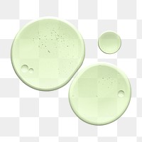 PNG green liquid bubble macro shot cosmetic product