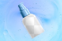 PNG cosmetic bottle mockup product packaging pump bottle for beauty and skincare