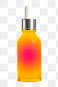 PNG dropper bottle orange product packaging for beauty and skincare