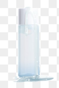 PNG cosmetic bottle blue product packaging for beauty and skincare