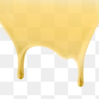 PNG yellow honey dripping border sticker